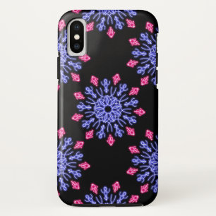 Blue and red neon flower Case-Mate iPhone case