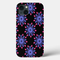 Blue and red neon flower Case-Mate iPhone case
