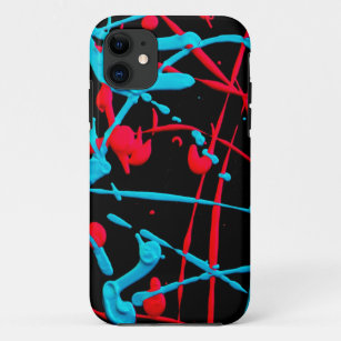 blue and red paint design Case-Mate iPhone case