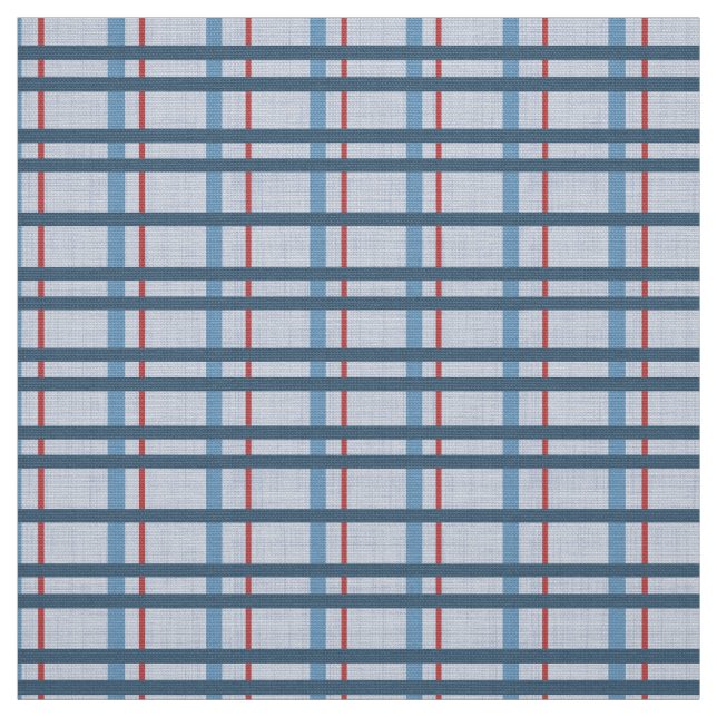 Blue and Red Plaid Fabric (Swatch)