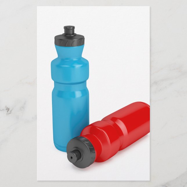 Blue and red plastic bottles (Front)
