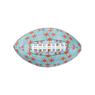 Blue and Red Star Pattern Football