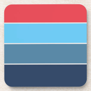 Blue And Red Striped Coaster