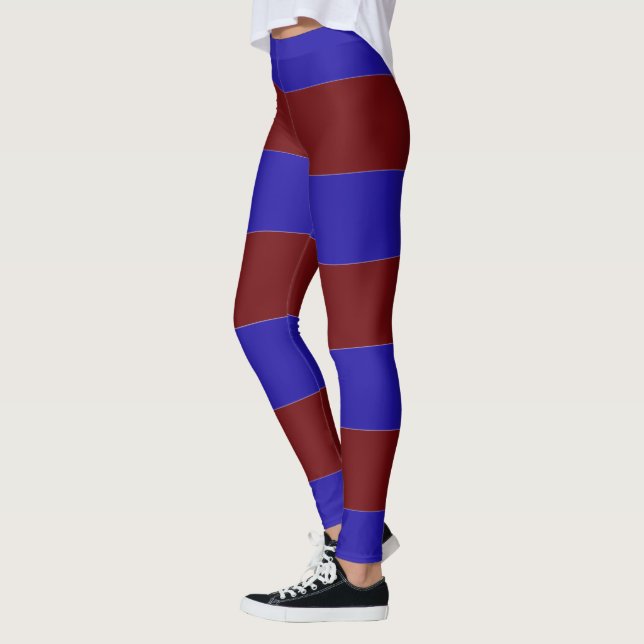 Blue and Red Stripes Leggings (Left)