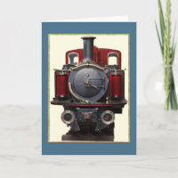 Blue And Red Train Card