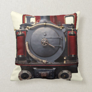 Blue And Red Train Cushion