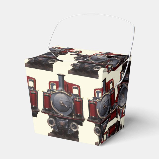 Blue And Red Train  Favour Box (Front Side)