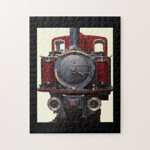 Blue And Red Train Jigsaw Puzzle