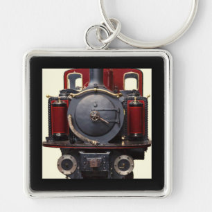 Blue And Red Train Key Ring