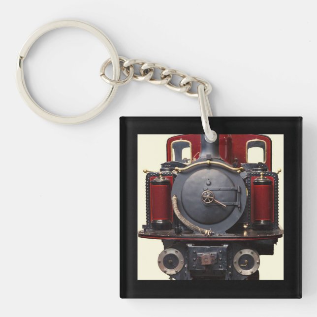 Blue And Red Train  Key Ring (Front)
