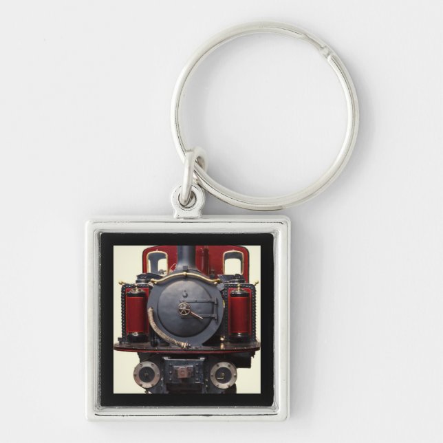 Blue And Red Train  Key Ring (Front)