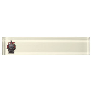 Blue And Red Train Nameplate