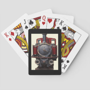 Blue And Red Train Playing Cards