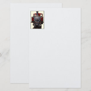 Blue And Red Train Stationery