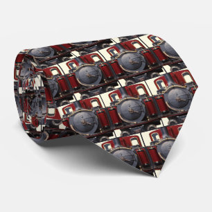 Blue And Red Train  Tie