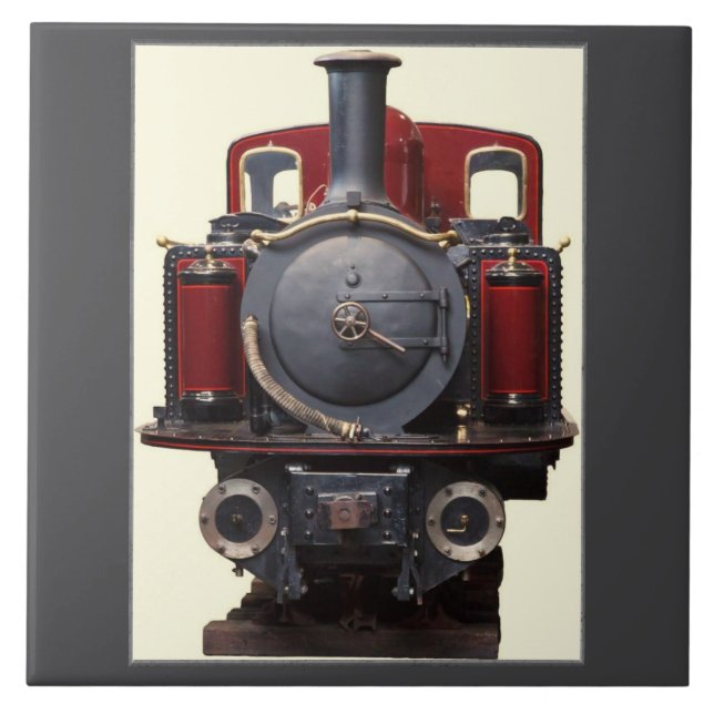 Blue And Red Train Tile (Front)