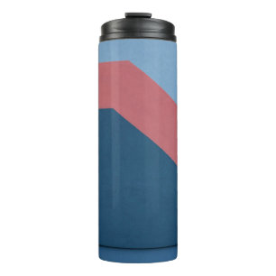 Blue and red wallpaper thermal tumbler