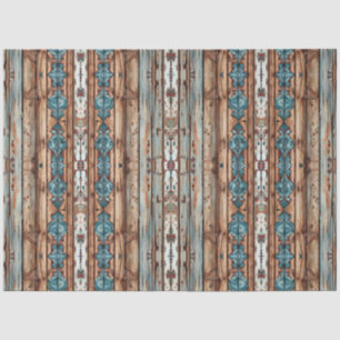 Blue and Rustic Panel Fall  Decoupage Tissue Paper