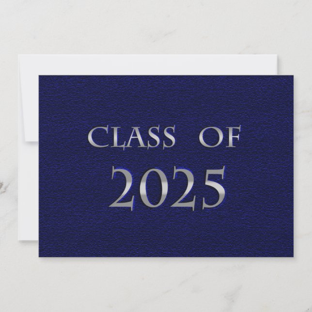 Blue and Silver Class of 2025 Card (Front)