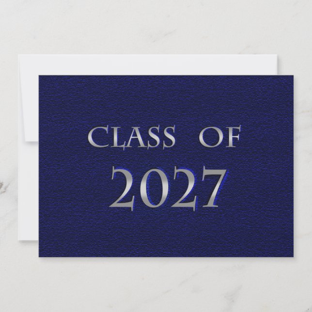 Blue and Silver Class of 2027 Card (Front)
