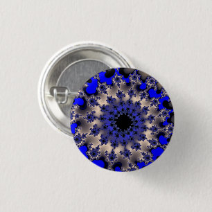 Blue and Silver Eye 3 Cm Round Badge