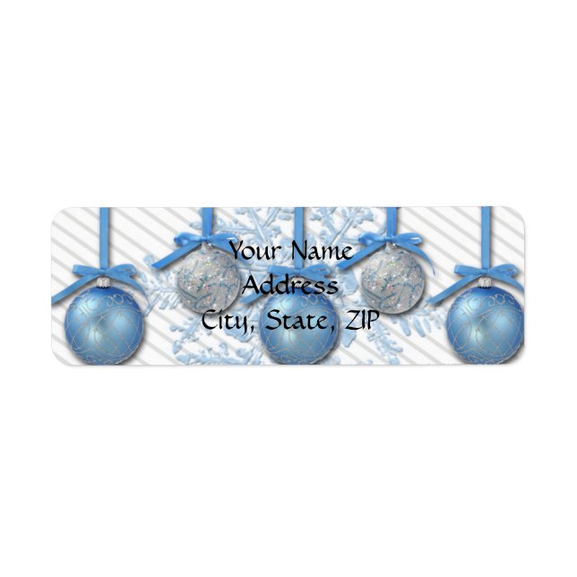 Blue and Silver Glitter Ornaments (Front)
