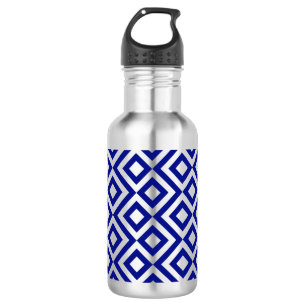Blue and Silver Meander 532 Ml Water Bottle
