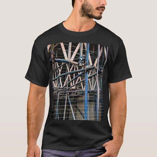 Blue and silver scaffolding T-Shirt (Front)