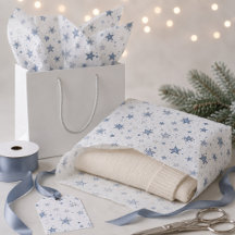 Blue and Silver Stars Holiday Gift