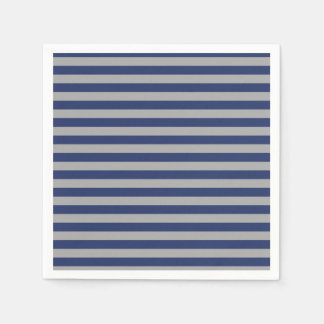 Blue and Silver Stripes Napkin