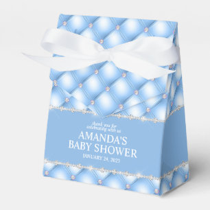 Blue and Silver Tufted Glamour Favour Box