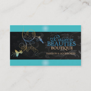 Blue and Swirl Business Card
