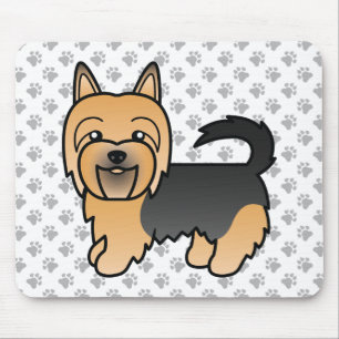 Blue And Tan Australian Terrier Cute Cartoon Dog Mouse Pad
