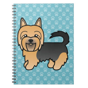Blue And Tan Australian Terrier Dog On Blue Colour Notebook