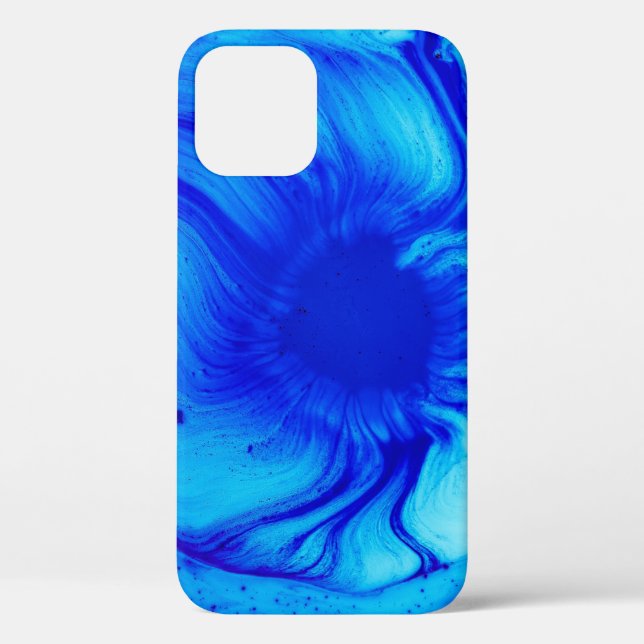 Blue and teal abstract painting Case-Mate iPhone case (Back)
