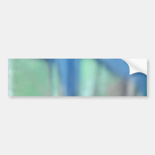Blue and teal green sea glass bumper sticker