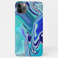Blue and Teal Marble Waves