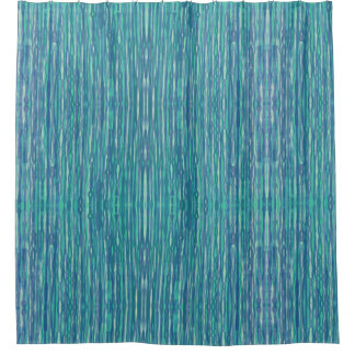 Blue and teal  shower curtain