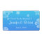 Blue and Teal Snowflake Posh Water Bottle Label