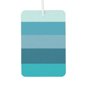 Blue And Teal Stripes Car Air Freshener