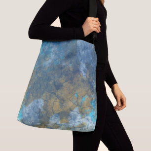 Blue and Turquoise Abstract Crossbody Bag