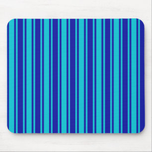 Blue and turquoise candy stripes mouse pad