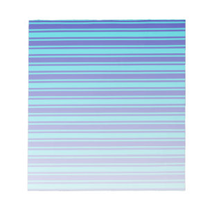 Blue and turquoise candy stripes notepad