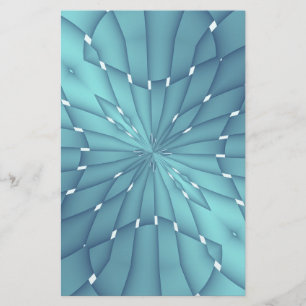 Blue and Turquoise Metallic Star Stationery