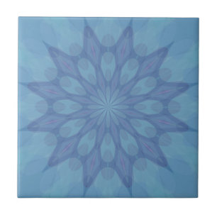 Blue and Turquoise Pattern 2 Tile