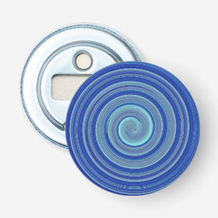 Blue and turquoise spiral bottle opener