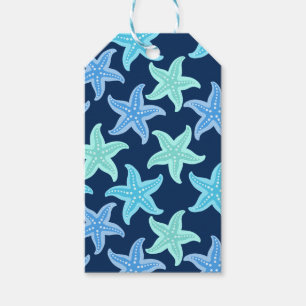Blue and Turquoise Starfish Gift Tags