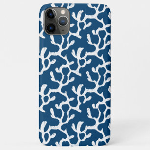 Blue And White Abstract Coral Repeating Pattern Case-Mate iPhone Case