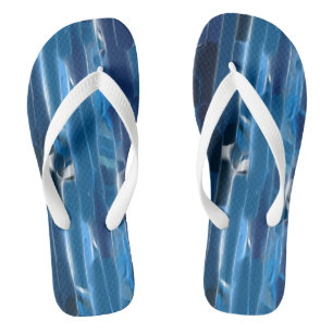 Blue and white abstract   jandals