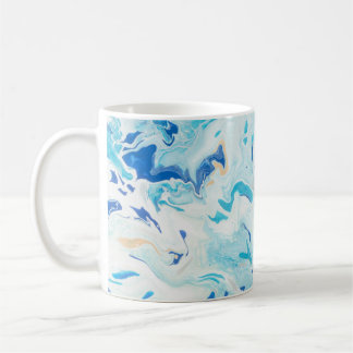 BLUE AND WHITE ABSTRACT PAINTING 3 COFFEE MUG